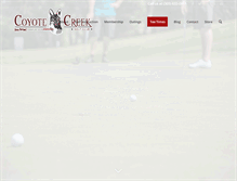 Tablet Screenshot of golfcoyotecreek.com